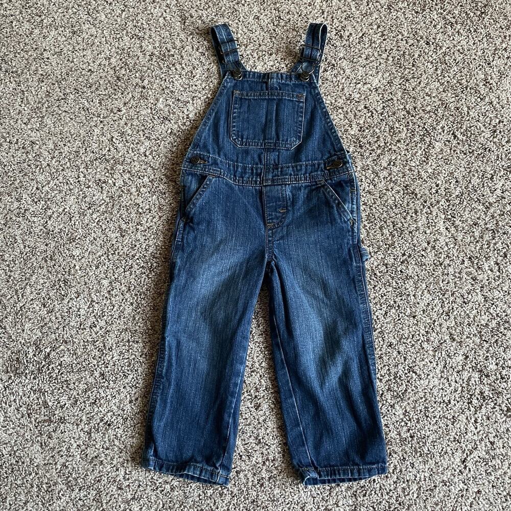 Wrangler Jeans Carpenter Bib Overalls Kids Size Toddler Denim Size 3T